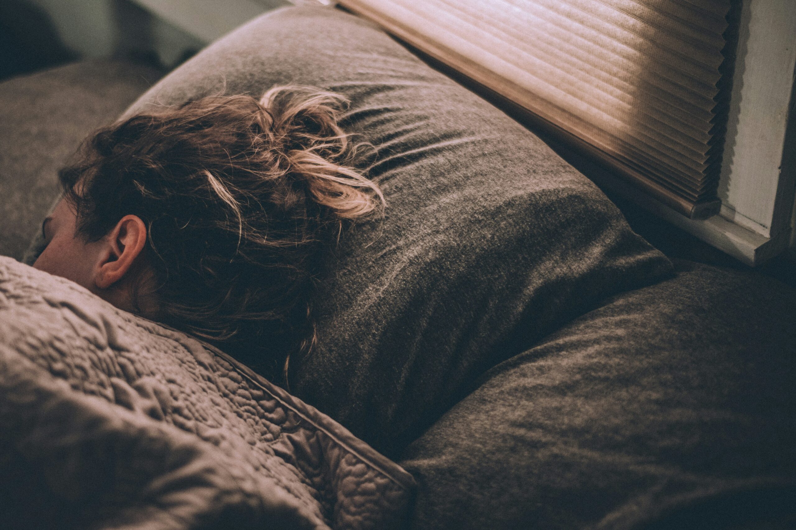 a woman sleeping