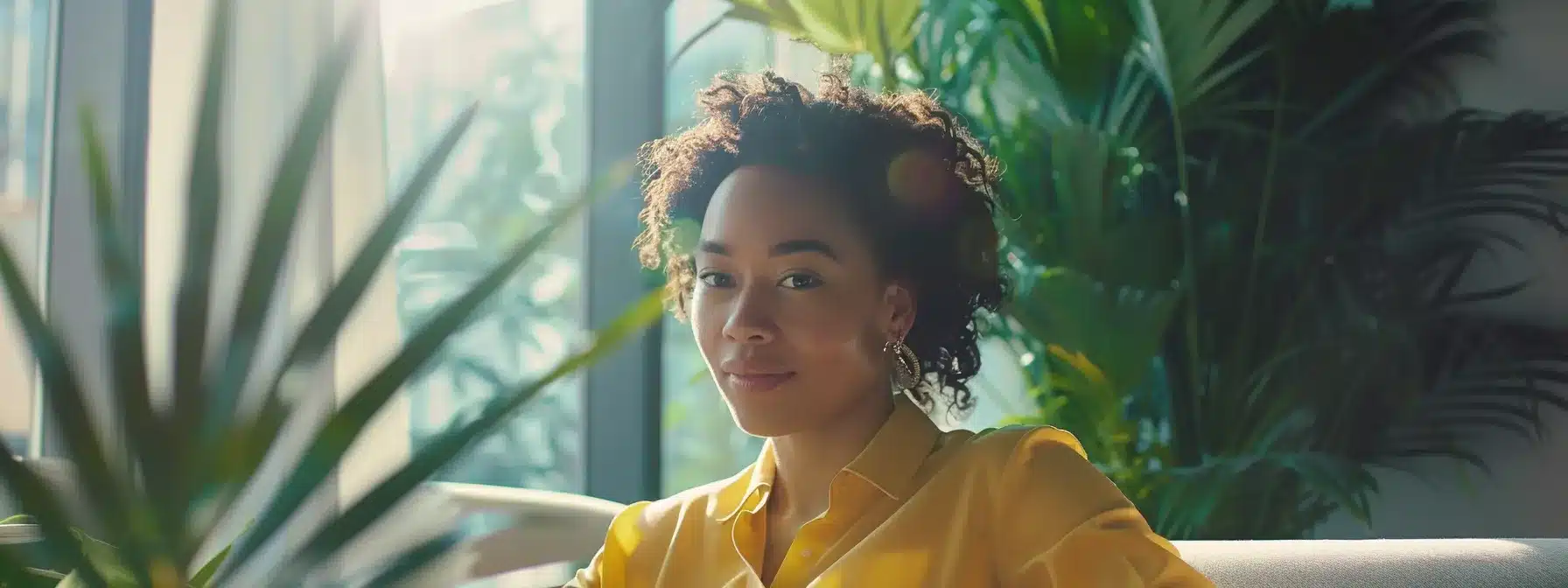 a woman confidently discussing wellness accommodations with her supportive coworkers in a bright, open office space. a woman confidently discussing wellness accommodations with her supportive coworkers in a bright, open office space.
