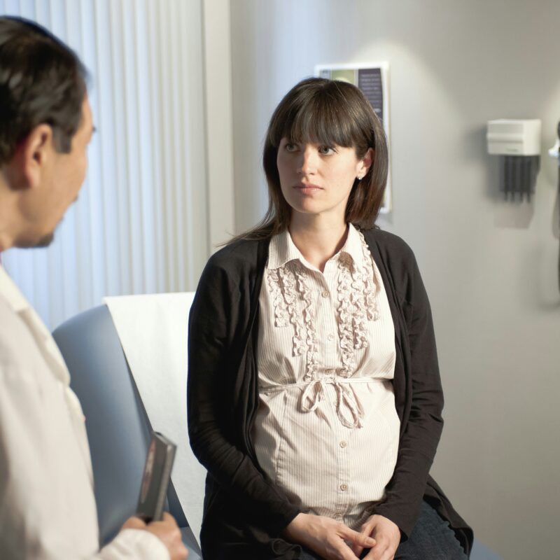 woman at the doctors clinic