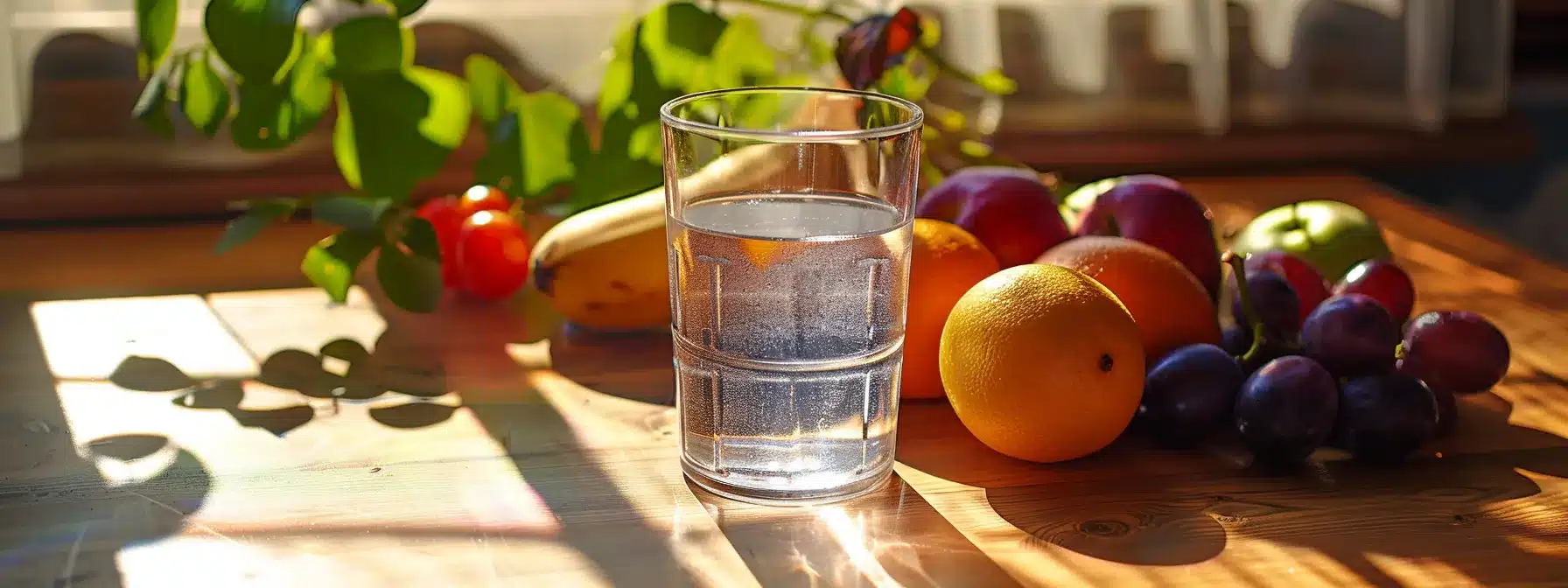 a serene, crystal-clear glass of water sits on a sunlit table, surrounded by vibrant, fresh fruits, symbolizing the vital role of hydration in alleviating chronic pain conditions like migraines, arthritis, and fibromyalgia. - Rachael Haverland Site a serene, crystal-clear glass of water sits on a sunlit table, surrounded by vibrant, fresh fruits, symbolizing the vital role of hydration in alleviating chronic pain conditions like migraines, arthritis, and fibromyalgia.