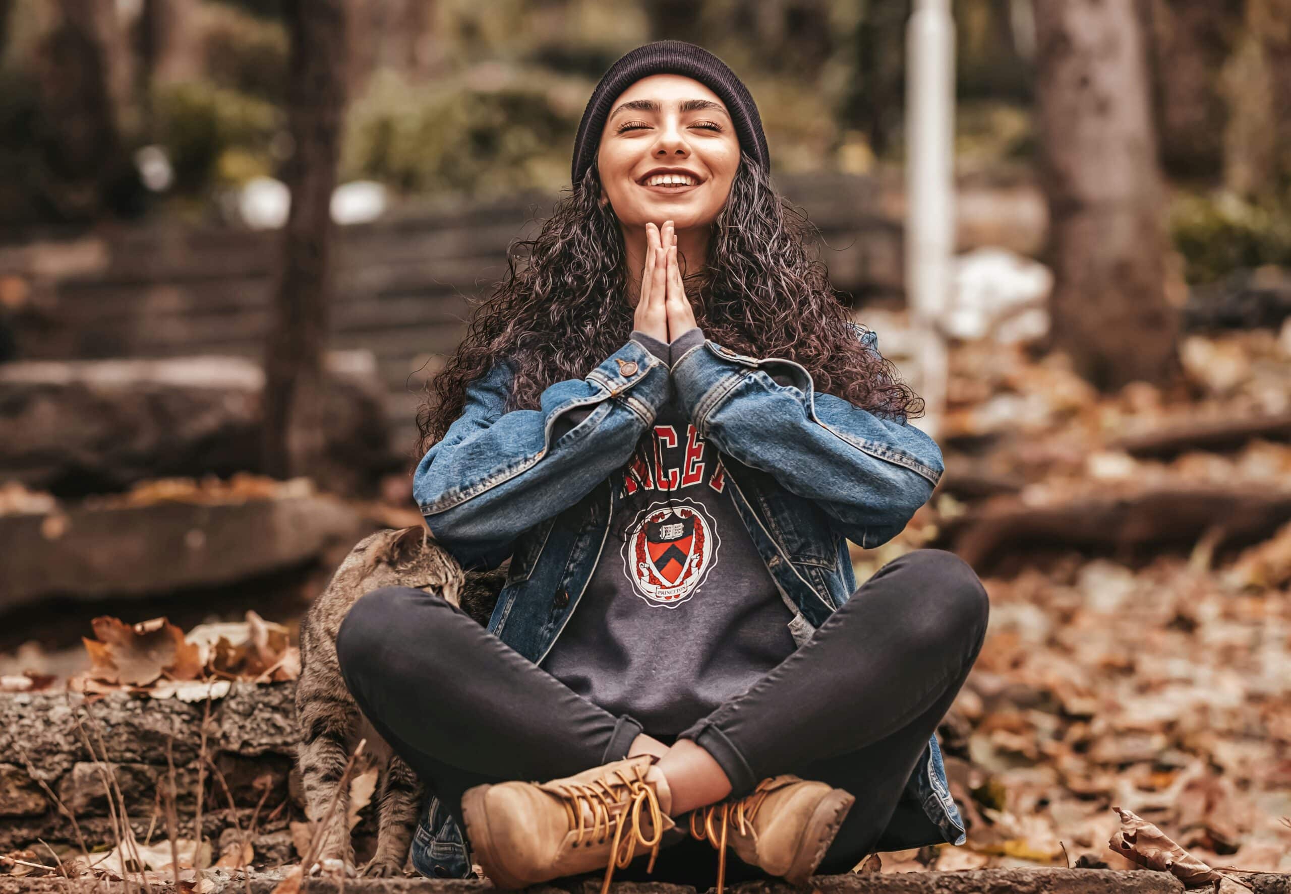a happy meditating woman - Rachael Haverland Site a happy meditating woman
