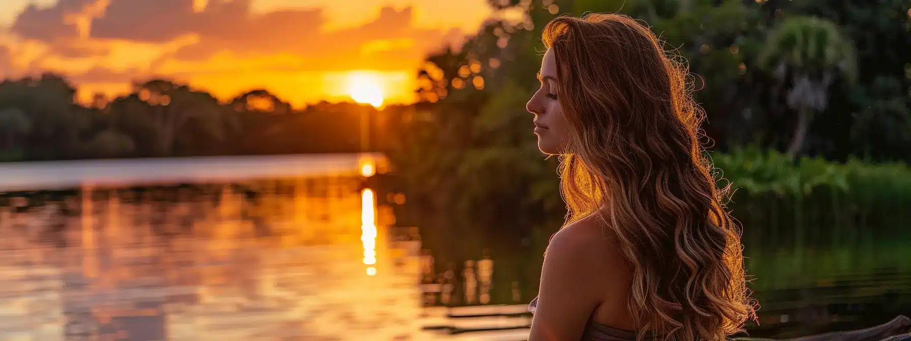 a vibrant sunset paints the horizon in fiery hues, reflecting off a serene lake surrounded by lush, emerald trees, creating a tranquil and captivating atmosphere. - Rachael Haverland Site a vibrant sunset paints the horizon in fiery hues, reflecting off a serene lake surrounded by lush, emerald trees, creating a tranquil and captivating atmosphere.