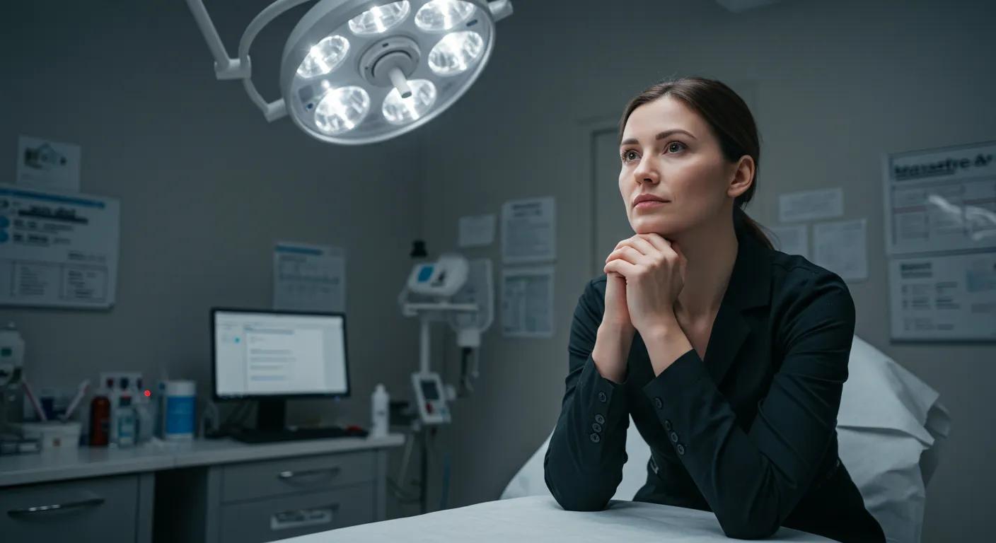 a clean examination room featuring a woman sitting on an examination table - Rachael Haverland Site a clean examination room featuring a woman sitting on an examination table