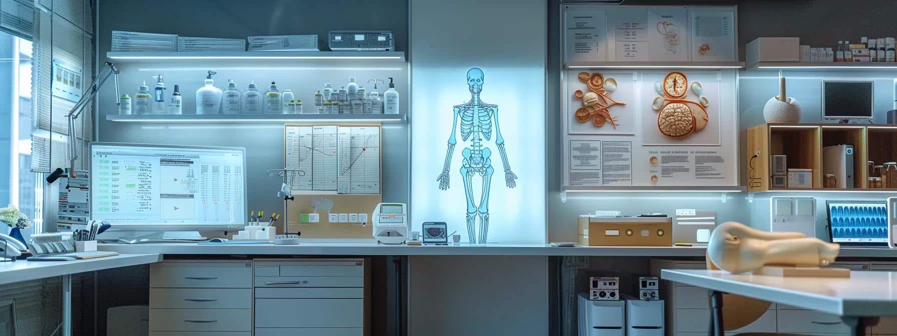 a clinic room with medical charts - Rachael Haverland Site a clinic room with medical charts