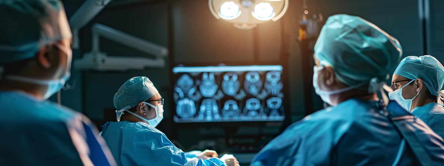 a professional medical conference room, where a diverse group of surgeons attentively discusses a digital presentation outlining surgical risks and potential complications, illuminated by focused spotlights highlighting the sleek modern technology in the room. - Rachael Haverland Site a professional medical conference room, where a diverse group of surgeons attentively discusses a digital presentation outlining surgical risks and potential complications, illuminated by focused spotlights highlighting the sleek modern technology in the room.