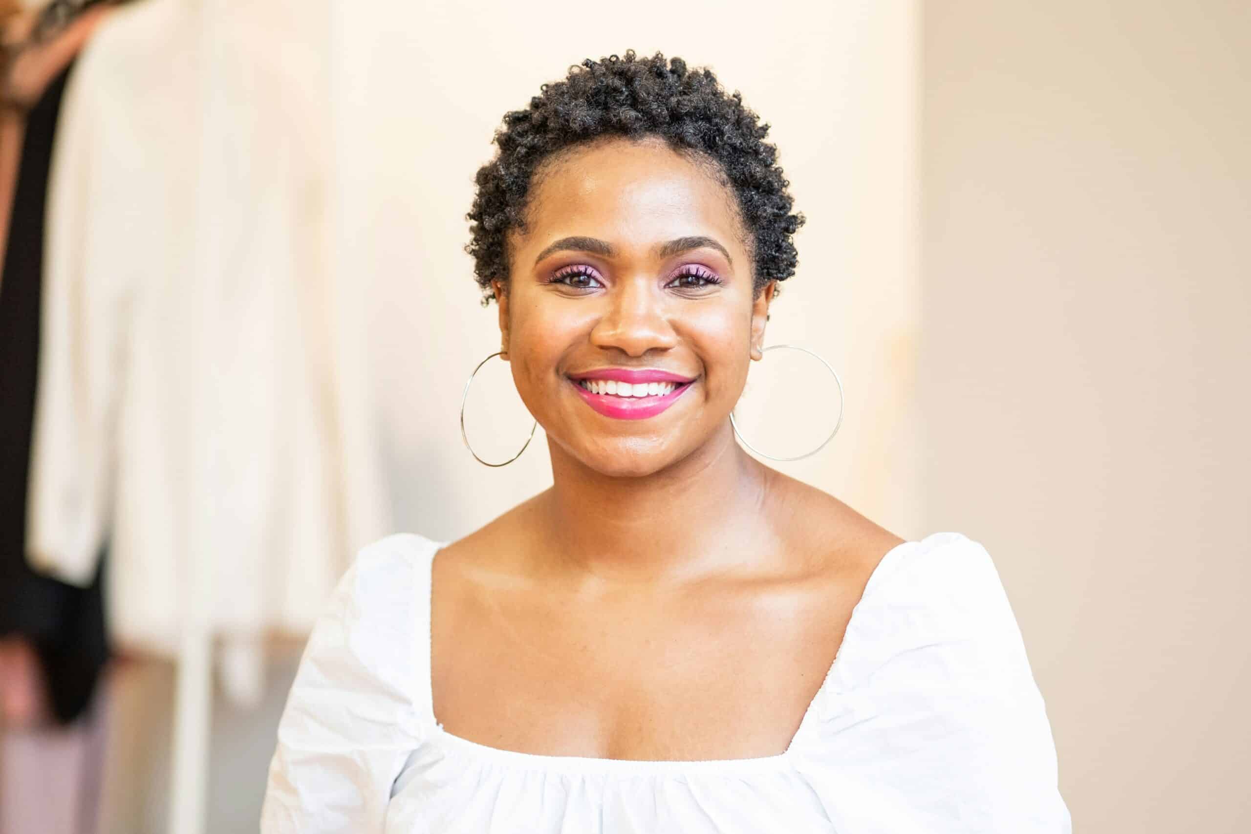 a smiling woman