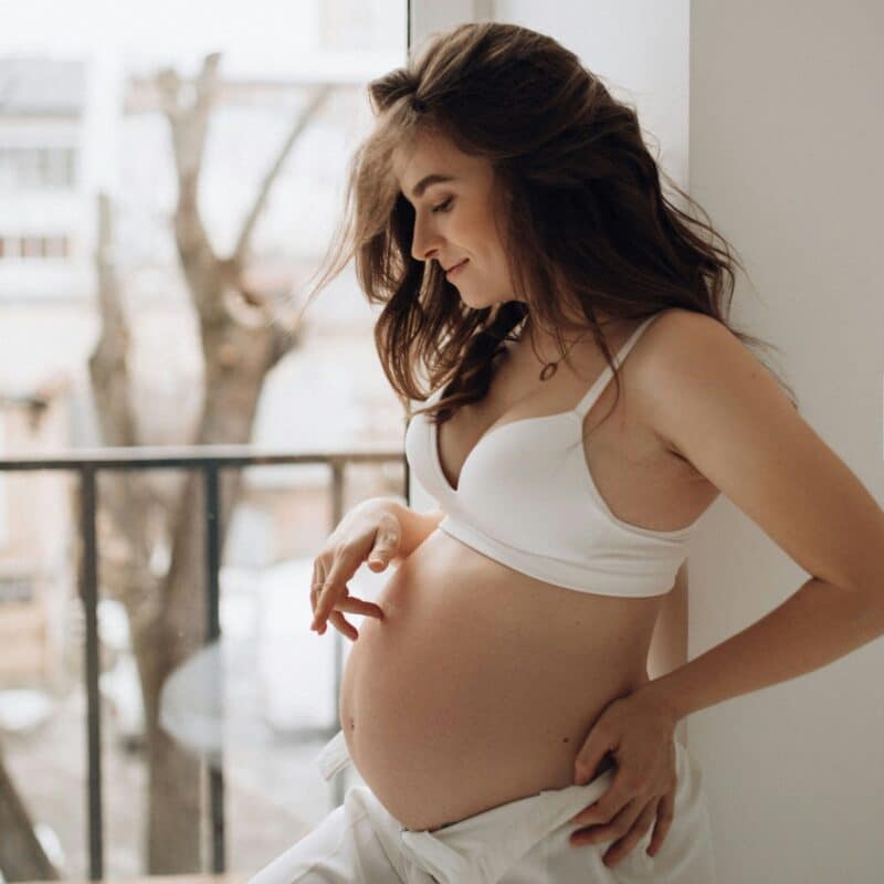 a pregnant woman