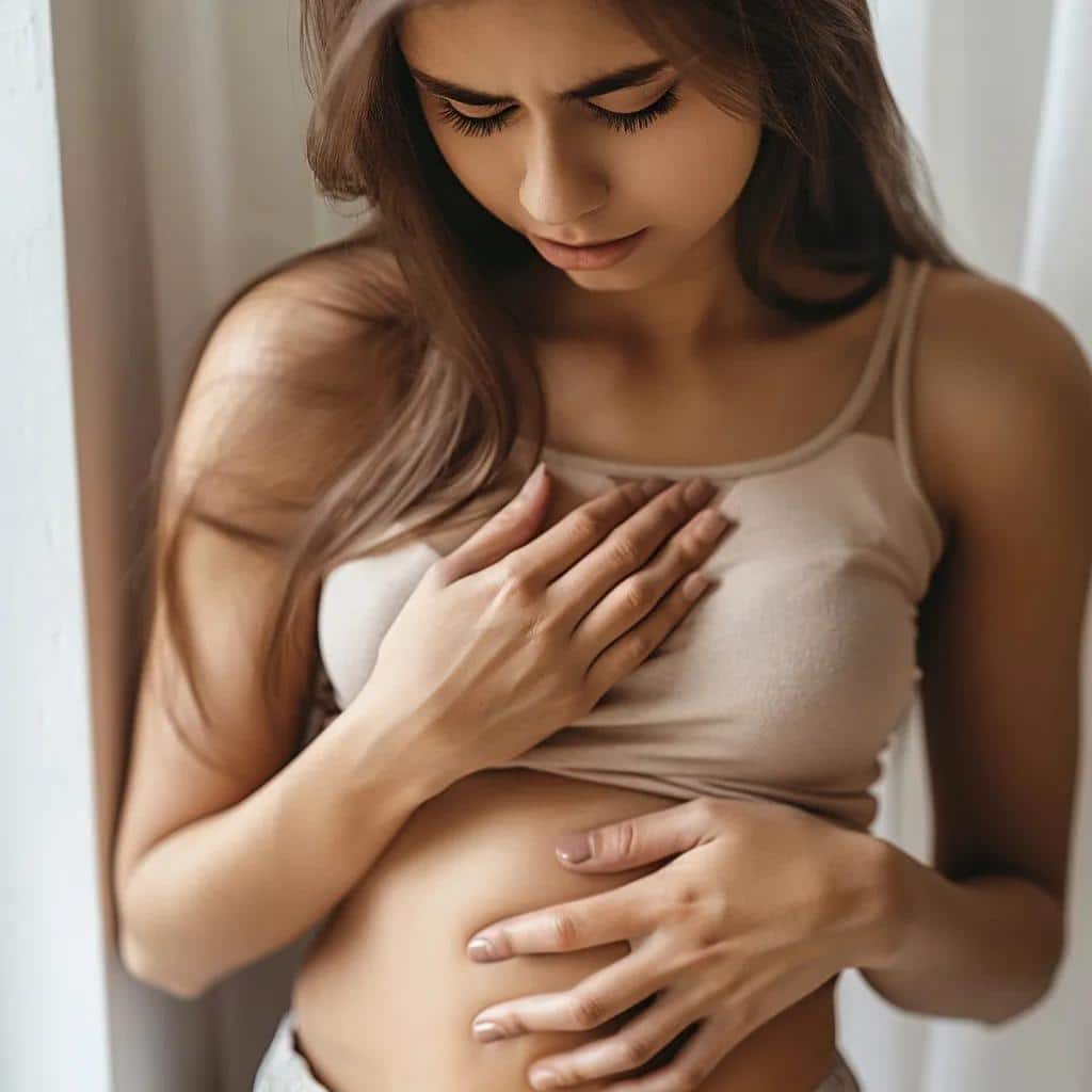 20250821 211043 0122de6adf1ee0af e3ecc943 df35 4204 862f 14ea50b1cb17jpg - Rachael Haverland Site Woman experiencing discomfort from endo belly, highlighting the pain associated with endometriosis