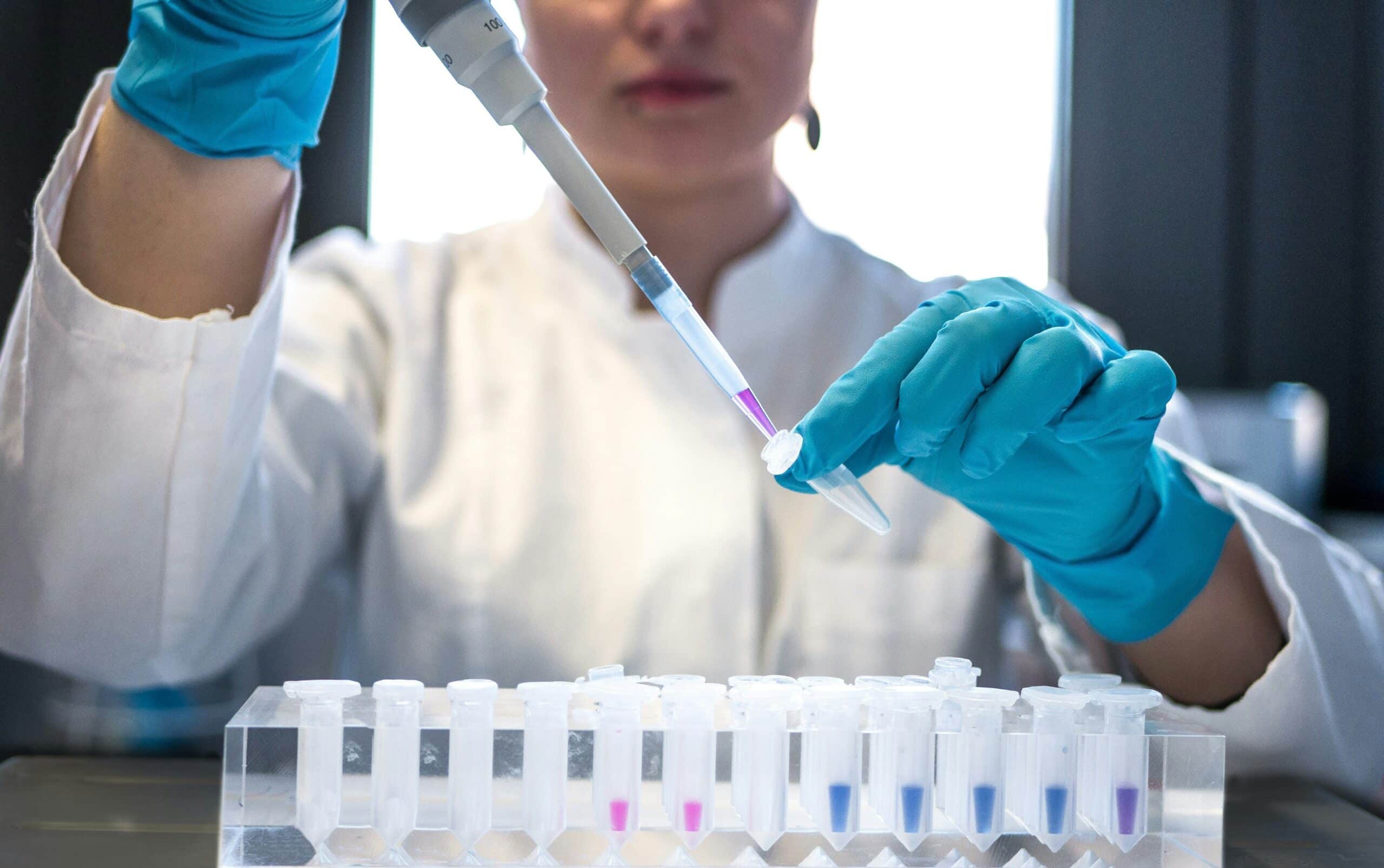 a person doing lab tests