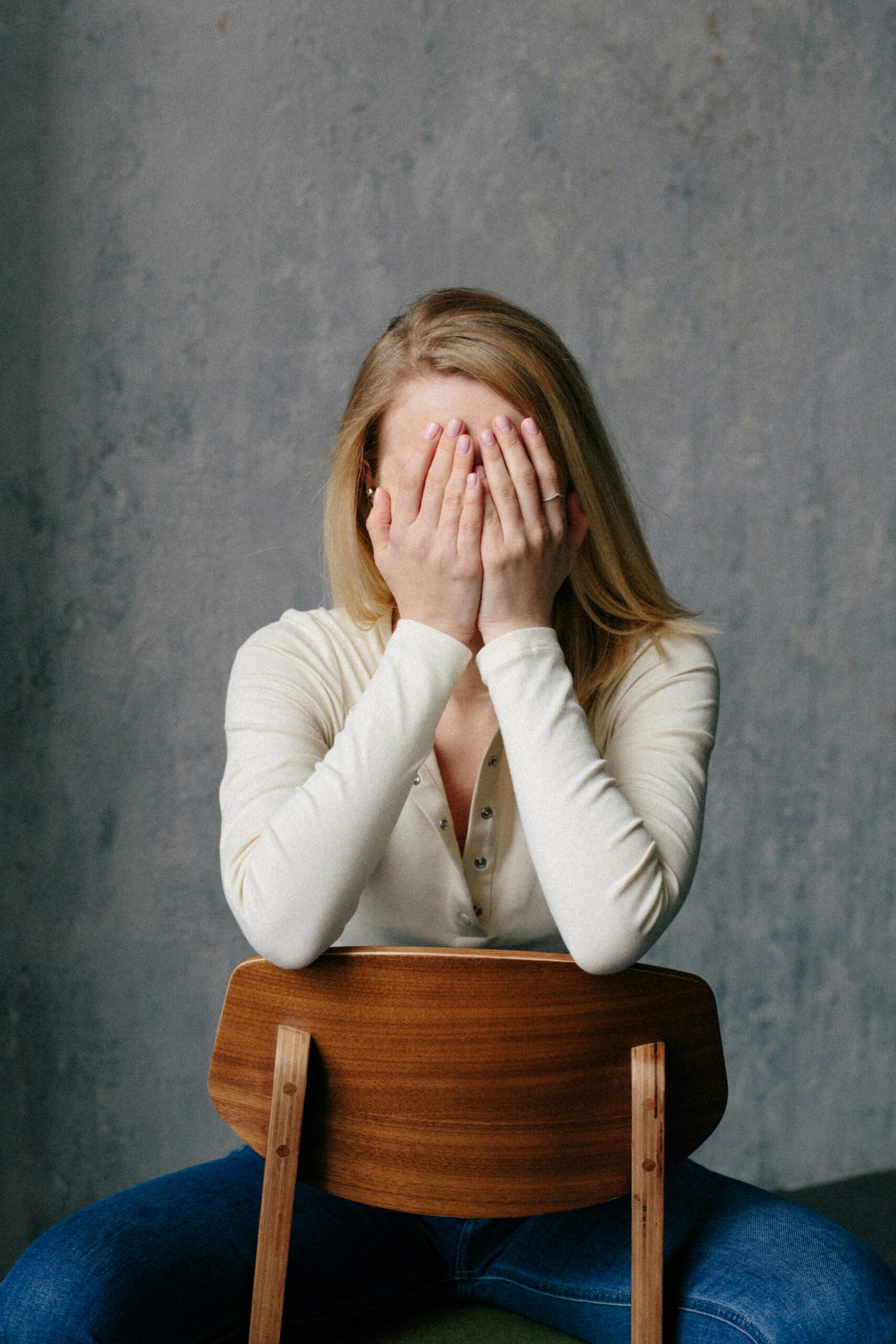 A woman stressed out