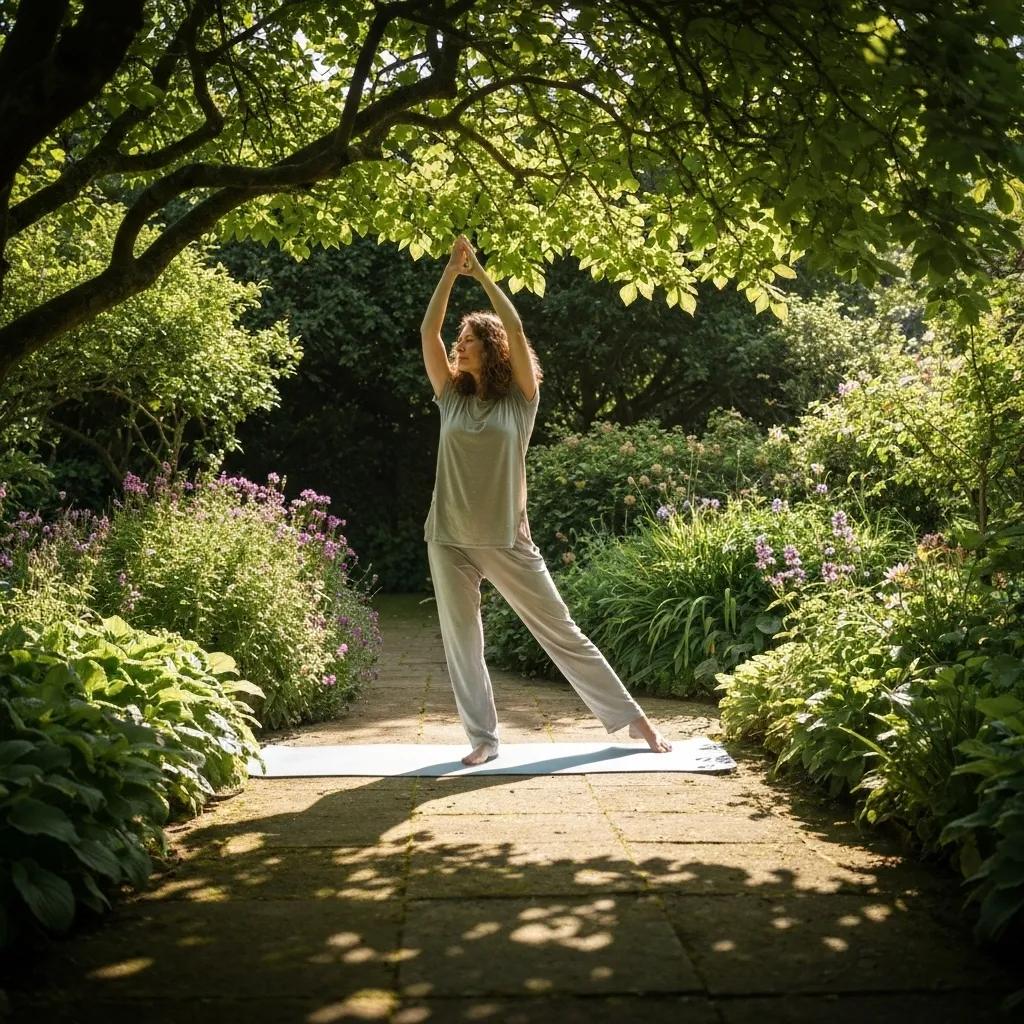 A woman practicing yoga, symbolizing the holistic treatment approaches available for managing endometriosis.