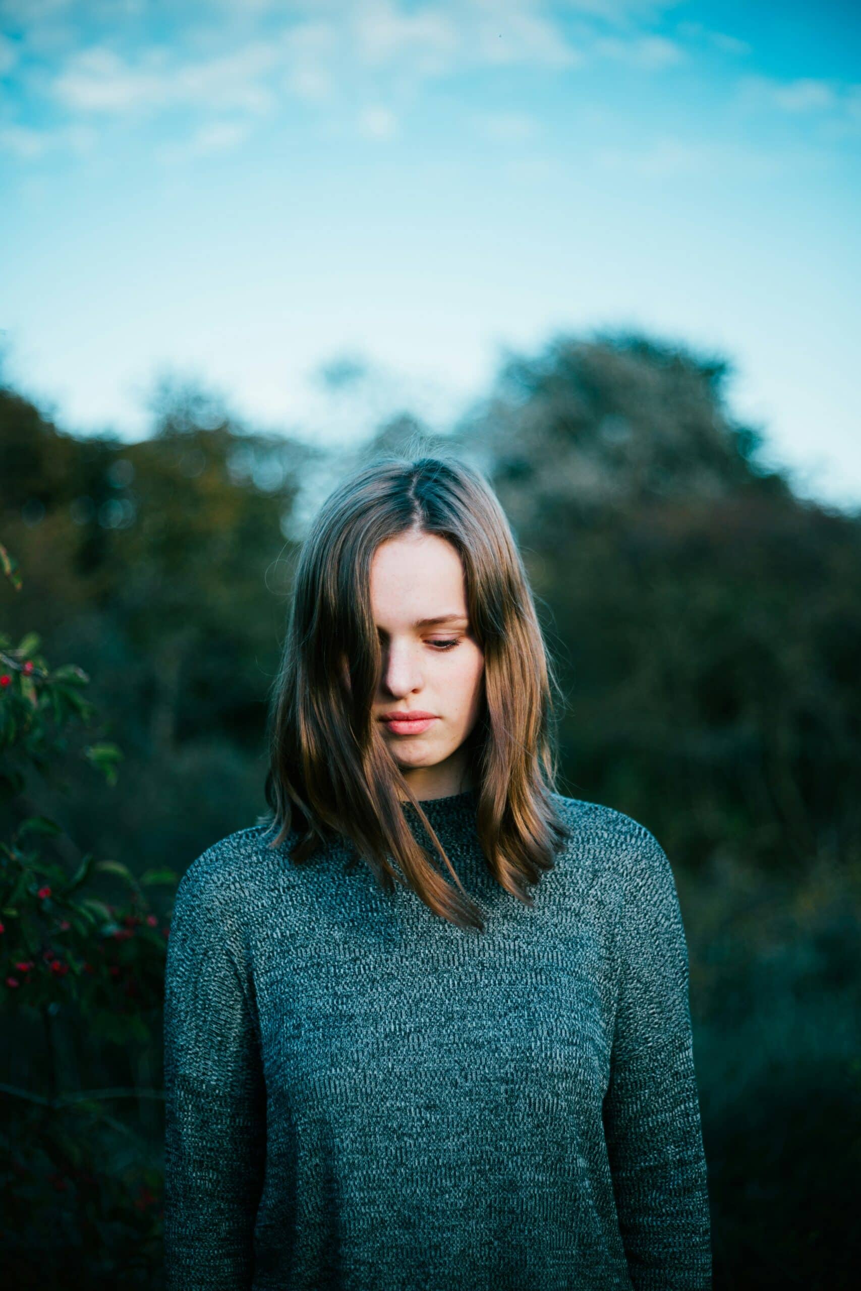 a woman standing outdoors