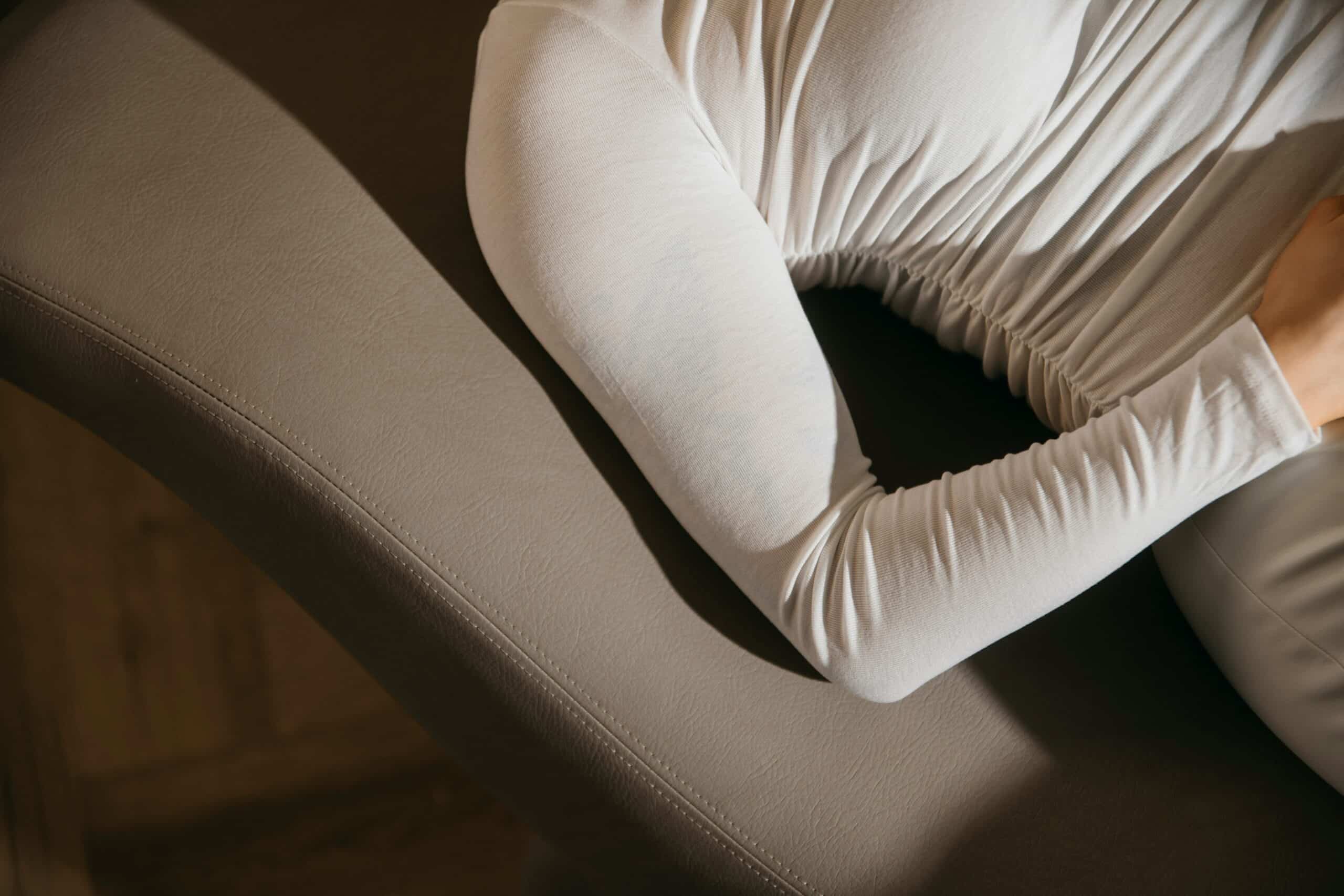 a woman laying down