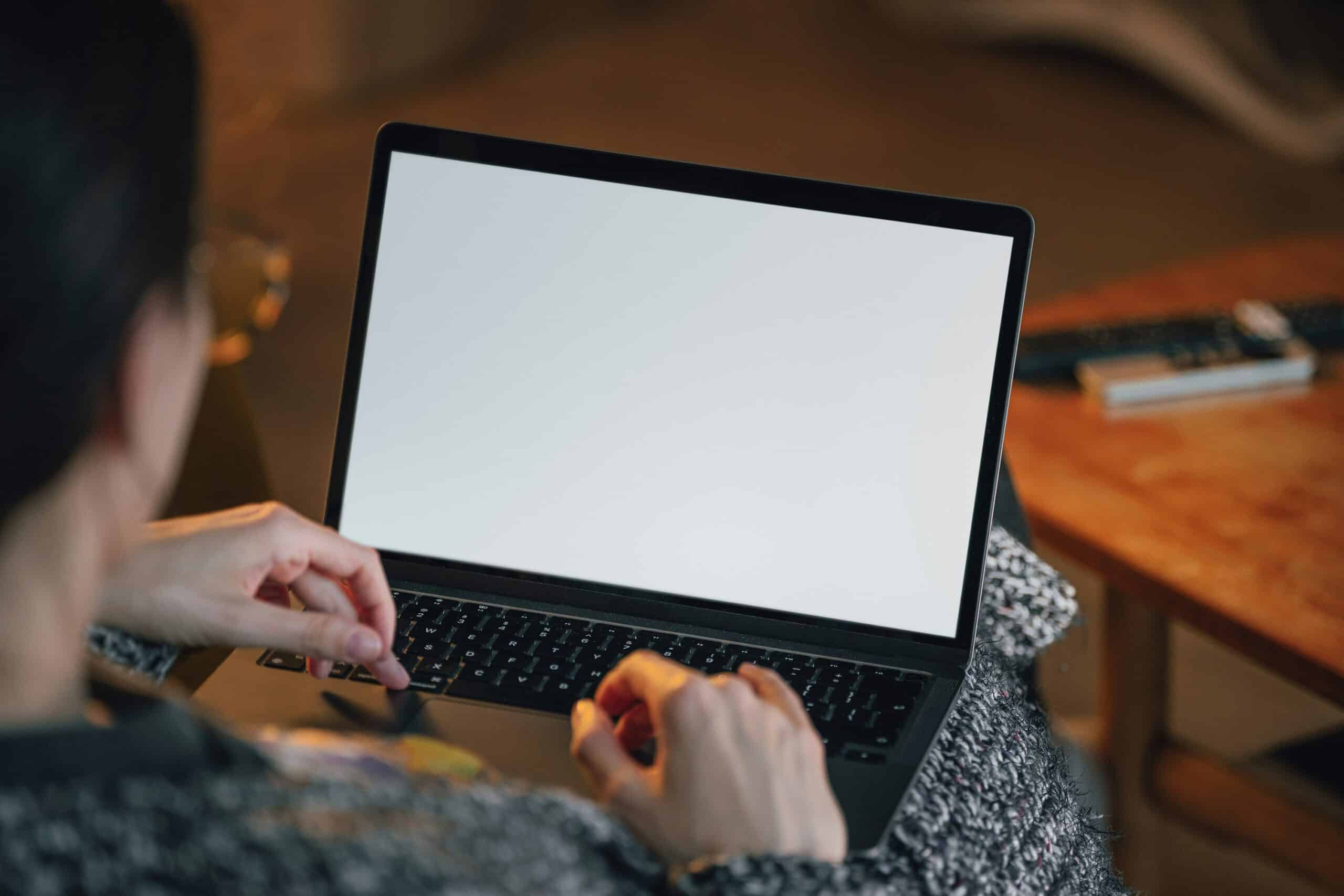 a woman staring at the screen