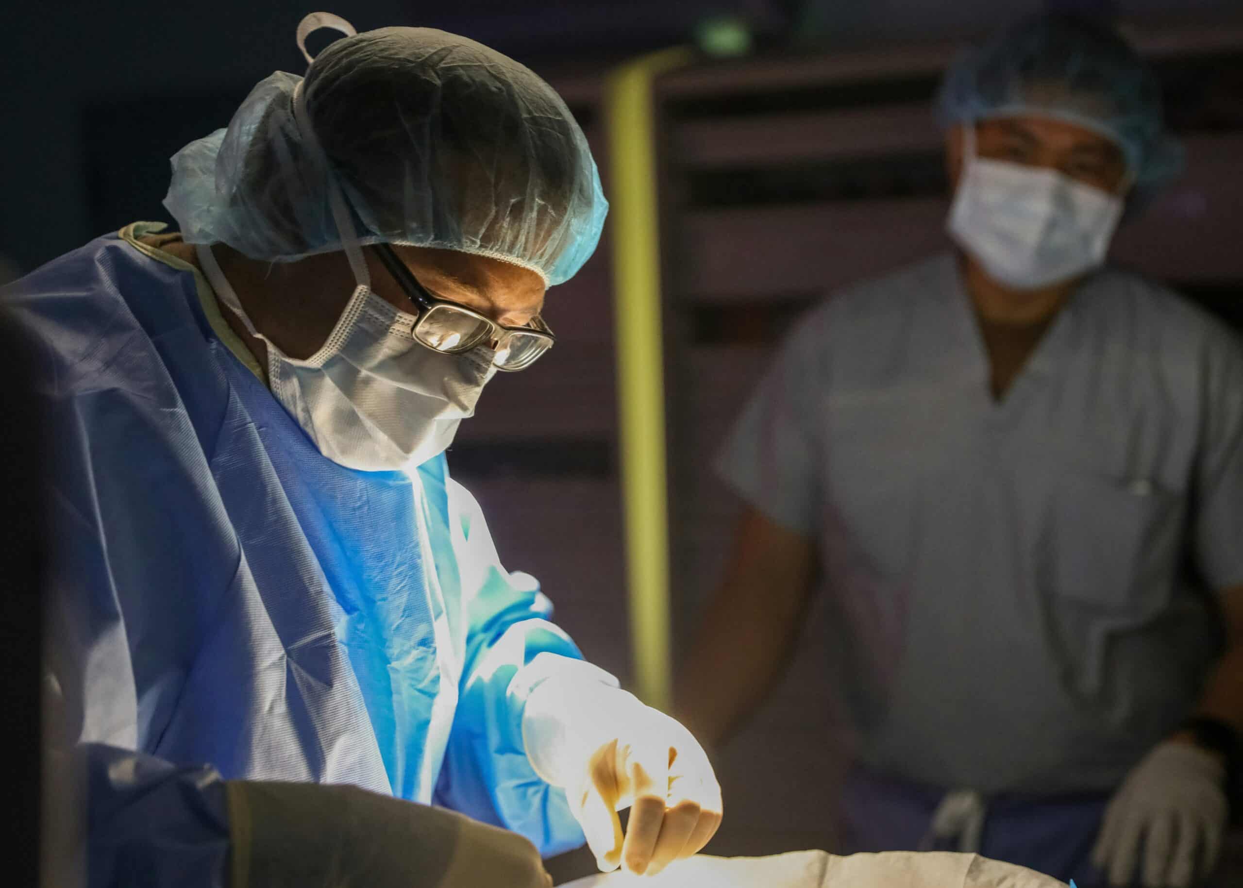 a doctor performing surgery