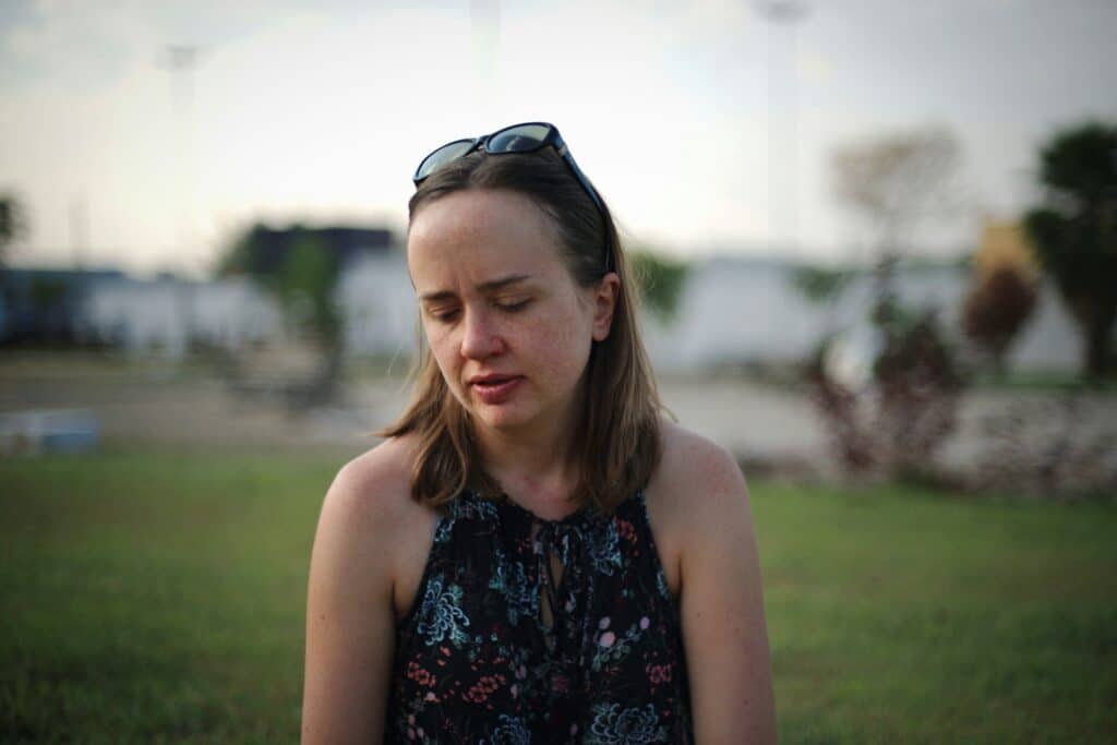 a sad woman