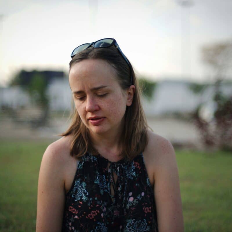 a sad woman