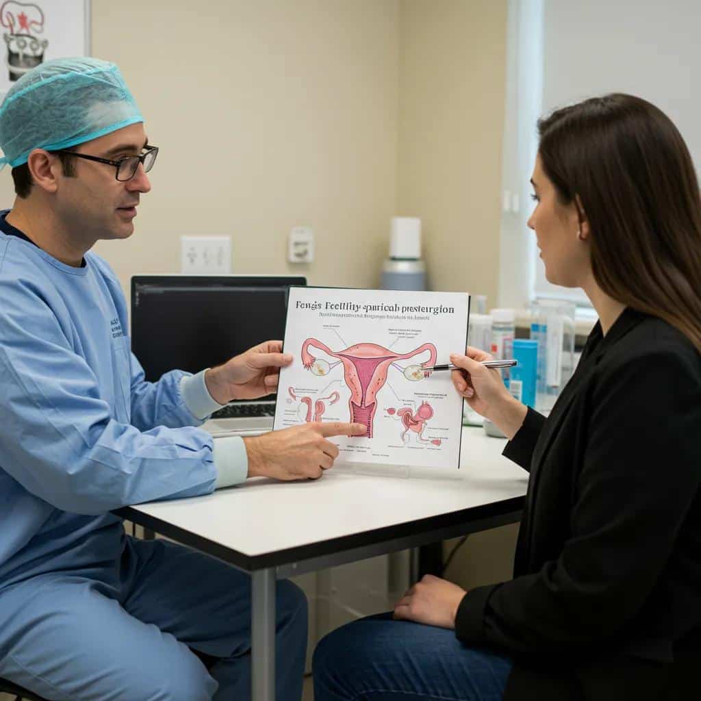 surgeon discussing fertility sparing surgical options with a patient in a consultation room 592b7e6f 4bd1 4728 9f81 8c0633c42362webp - Rachael Haverland Site Surgeon discussing fertility-sparing surgical options with a patient in a consultation room