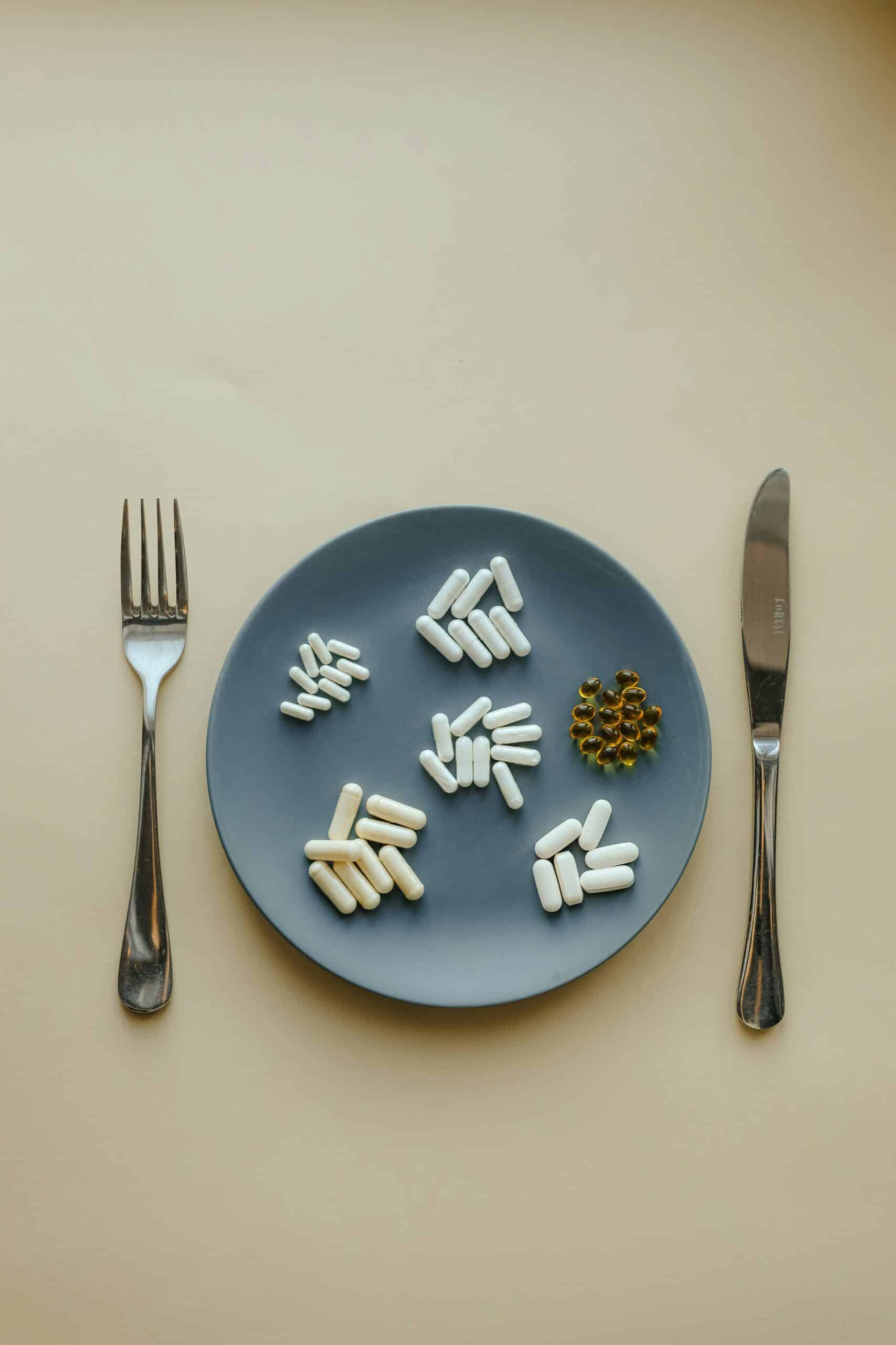 supplements on a plate