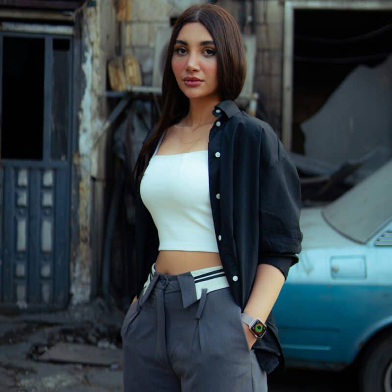 a woman posing for the camera