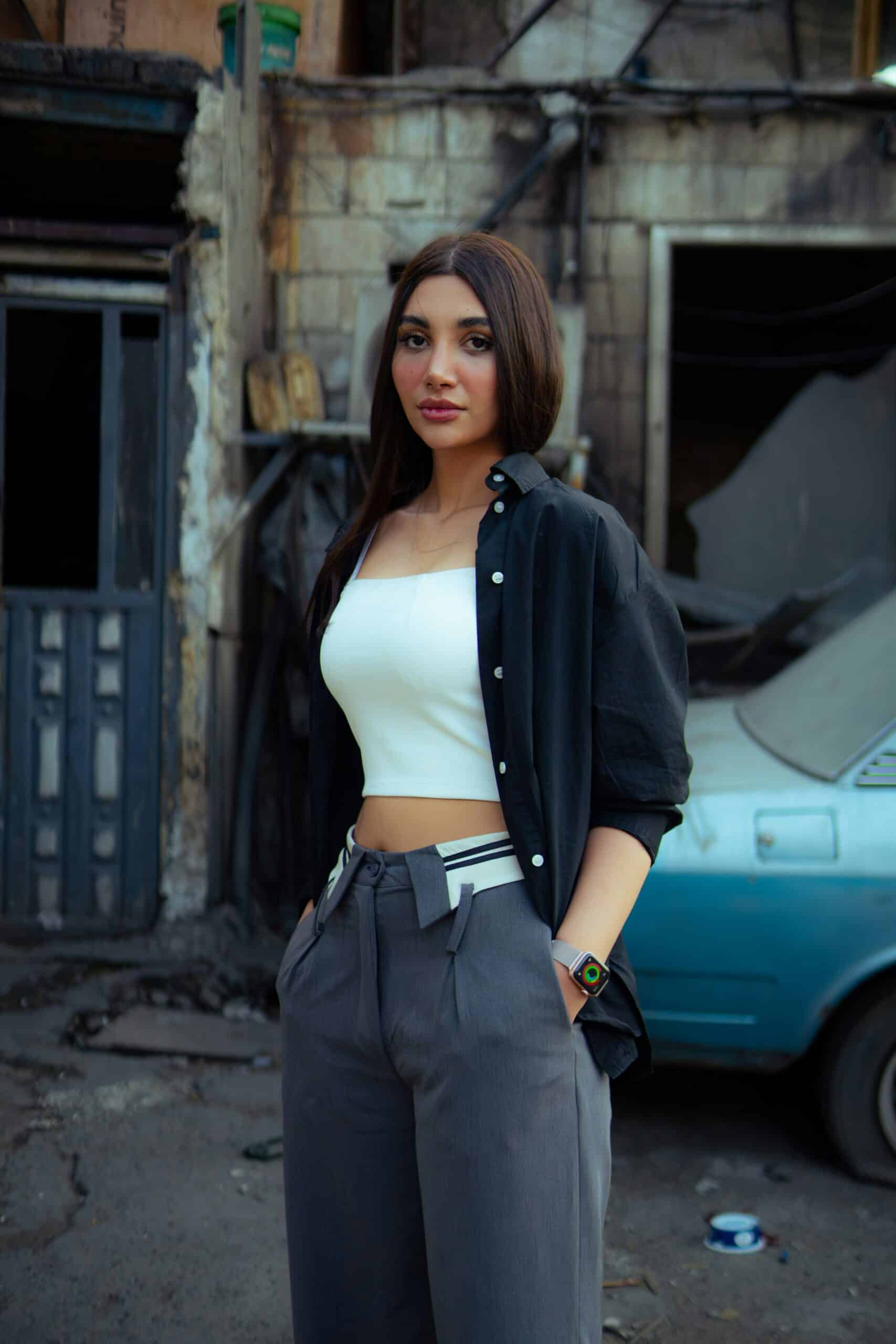 a woman posing for the camera