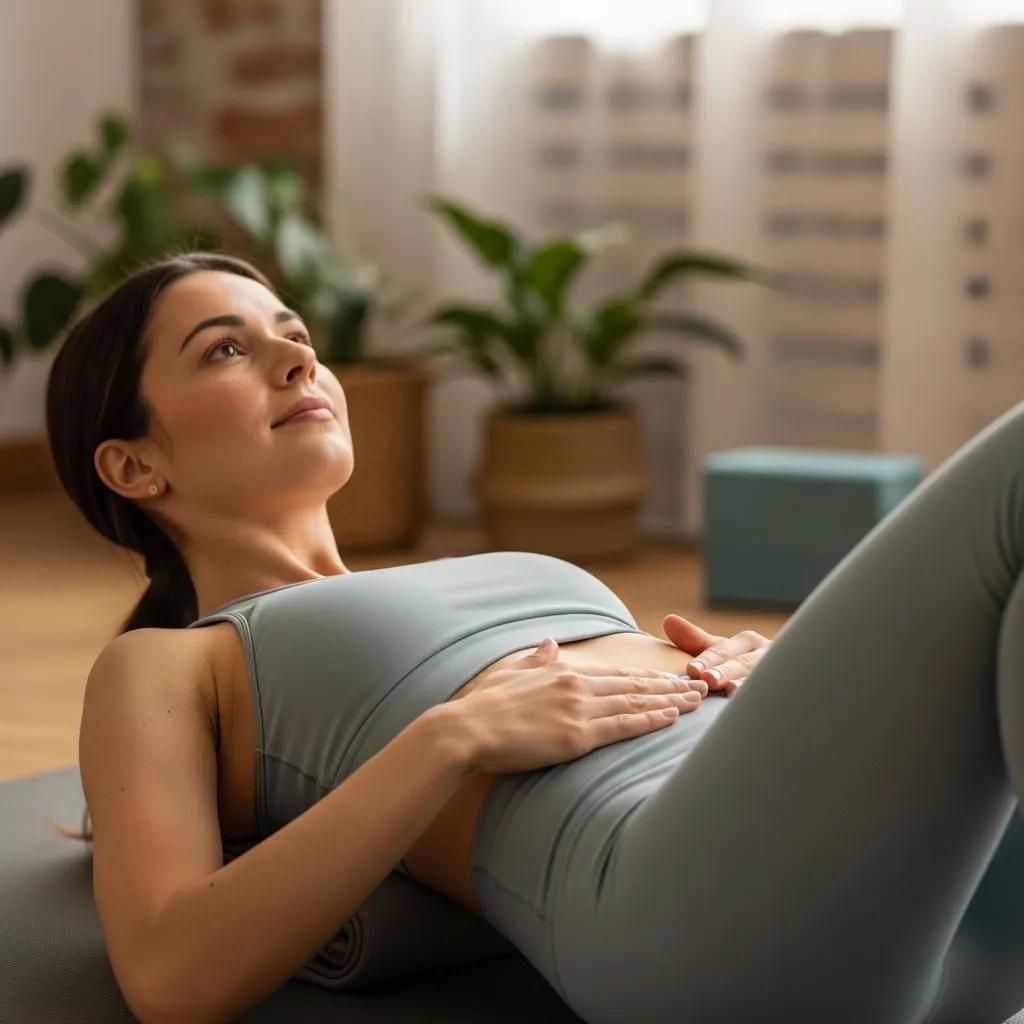 woman performing pelvic floor exercises to improve mobility and reduce endometriosis pain 3b260f48 97fa 40ad bf00 f2824119f7b2webp - Rachael Haverland Site Person performing pelvic floor training to support mobility and reduce pelvic pain