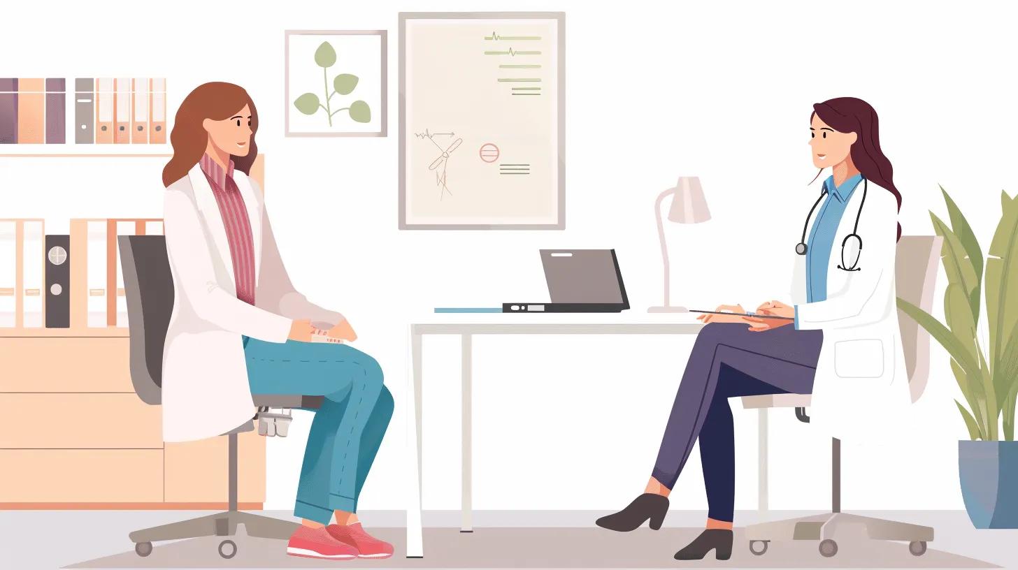 endometriosis clinic with a doctor counselling a young woman on treatment optio