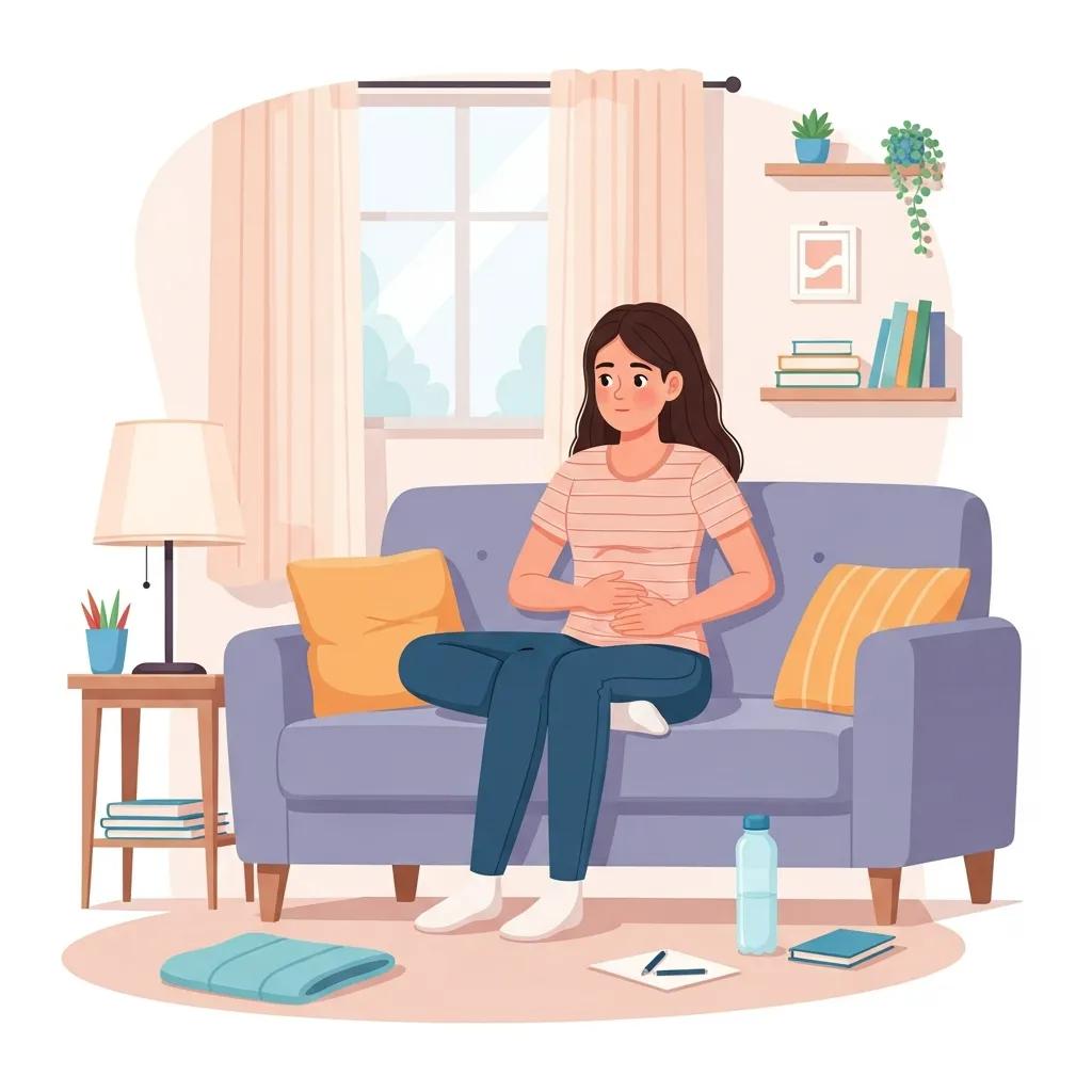 Teenage girl in a cozy setting, representing the theme of managing pelvic pain