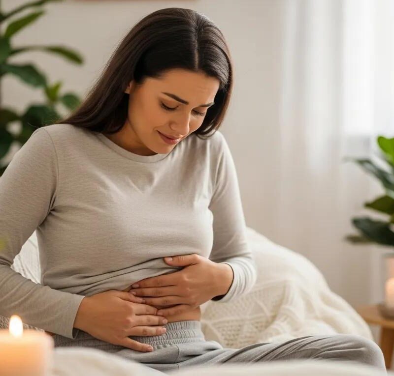 Woman in a cozy setting reflecting on endometriosis and its impact on pregnancy and fertility