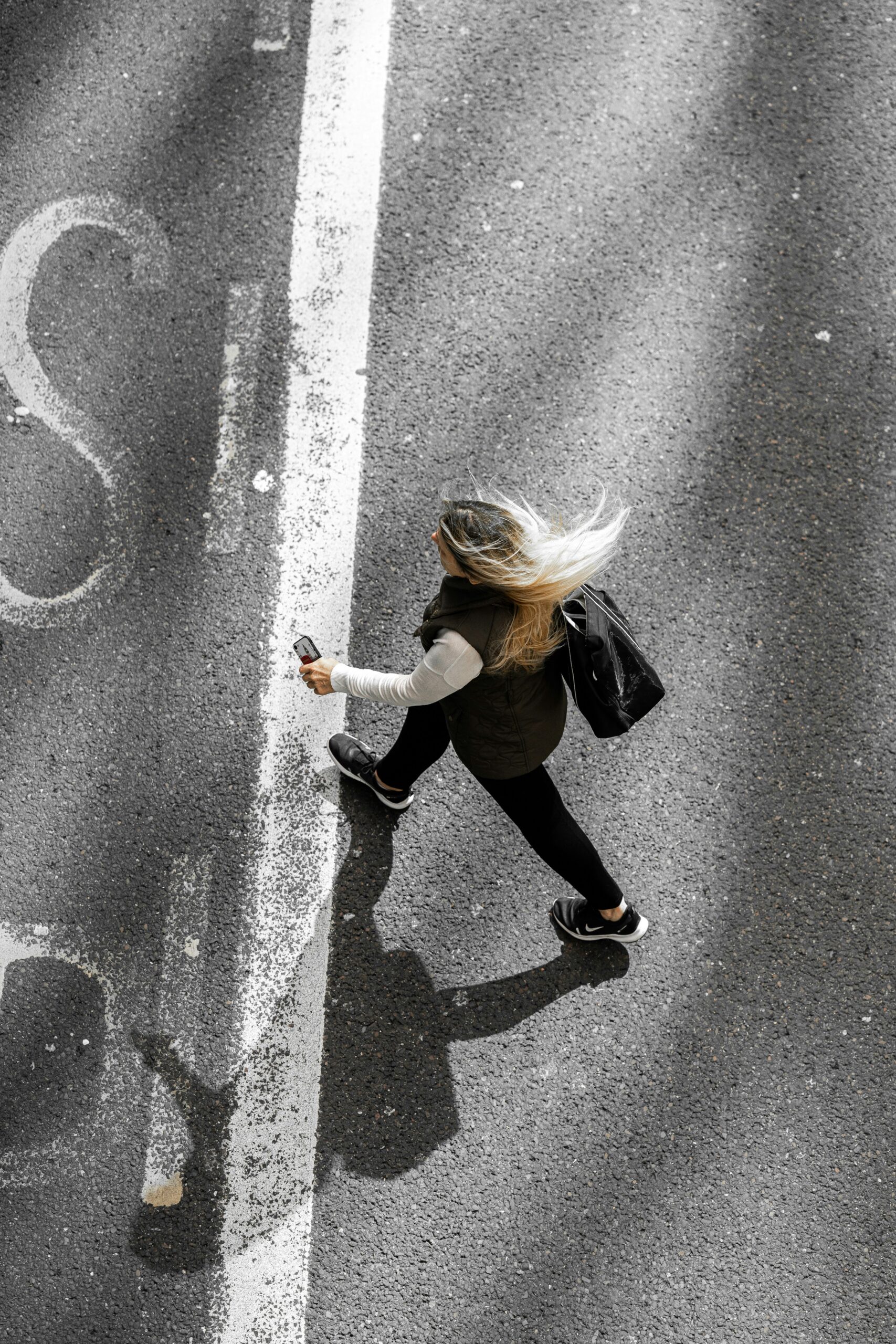 A woman walking