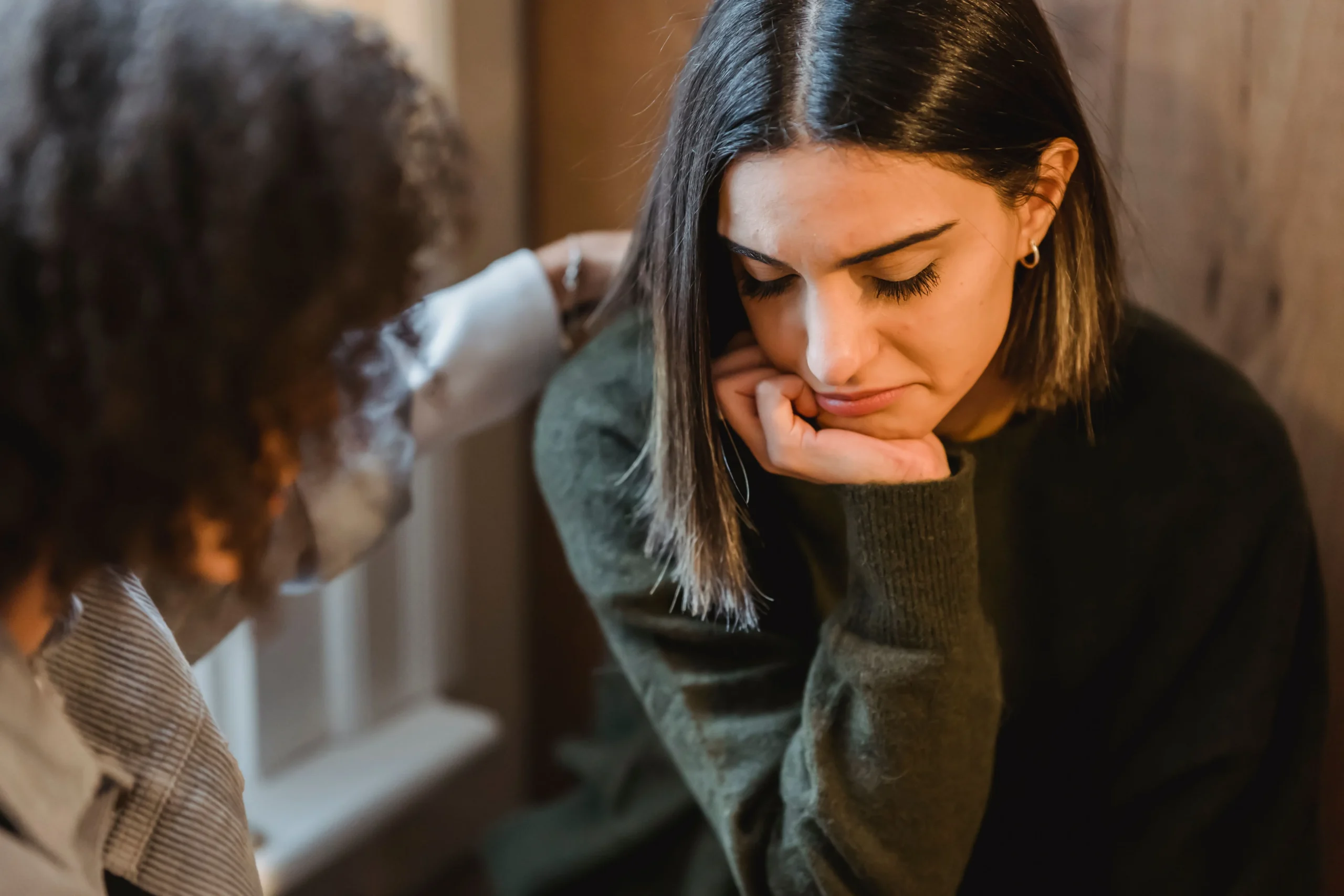 A woman stressed out