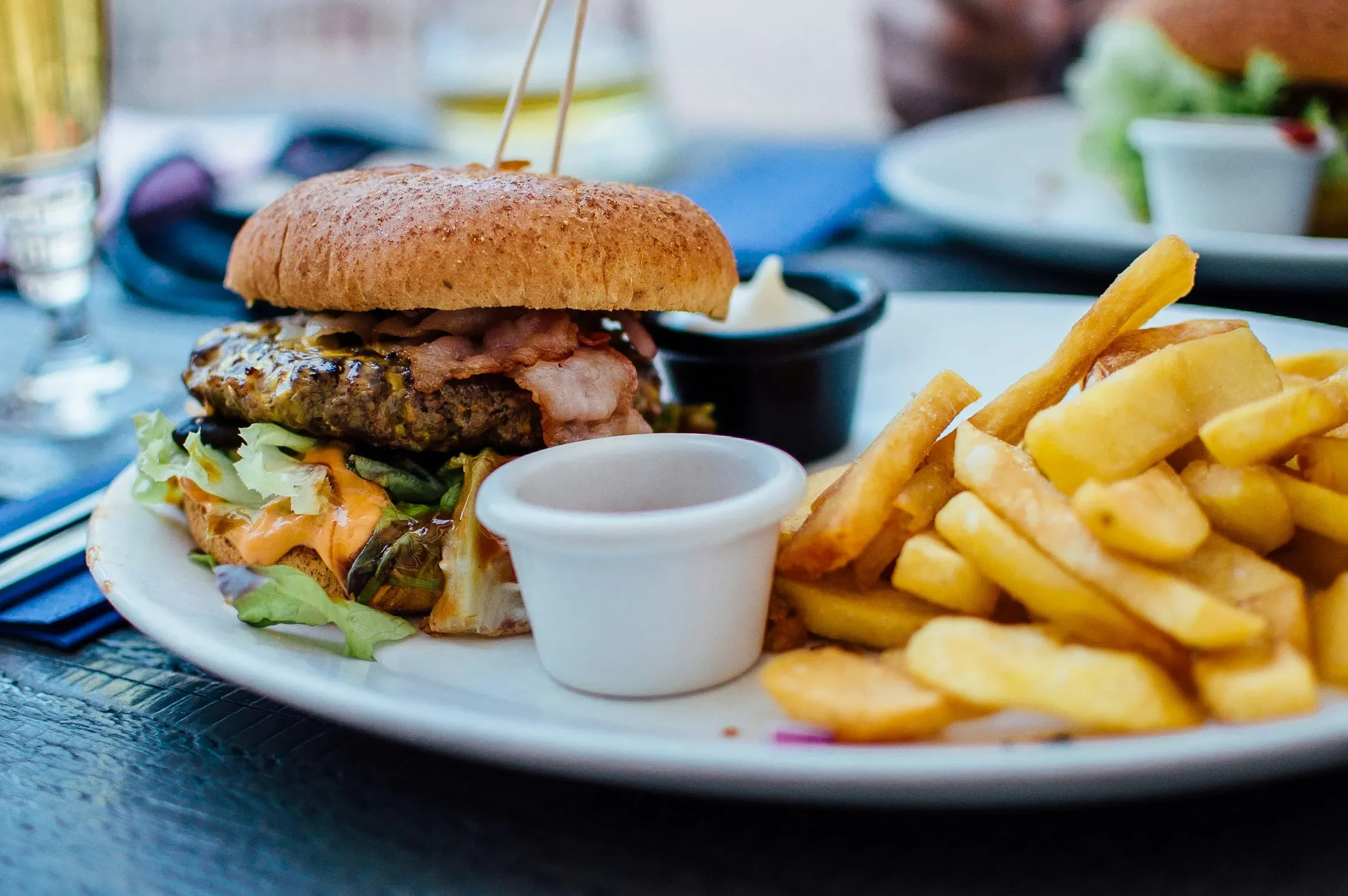 Junk food in the plate