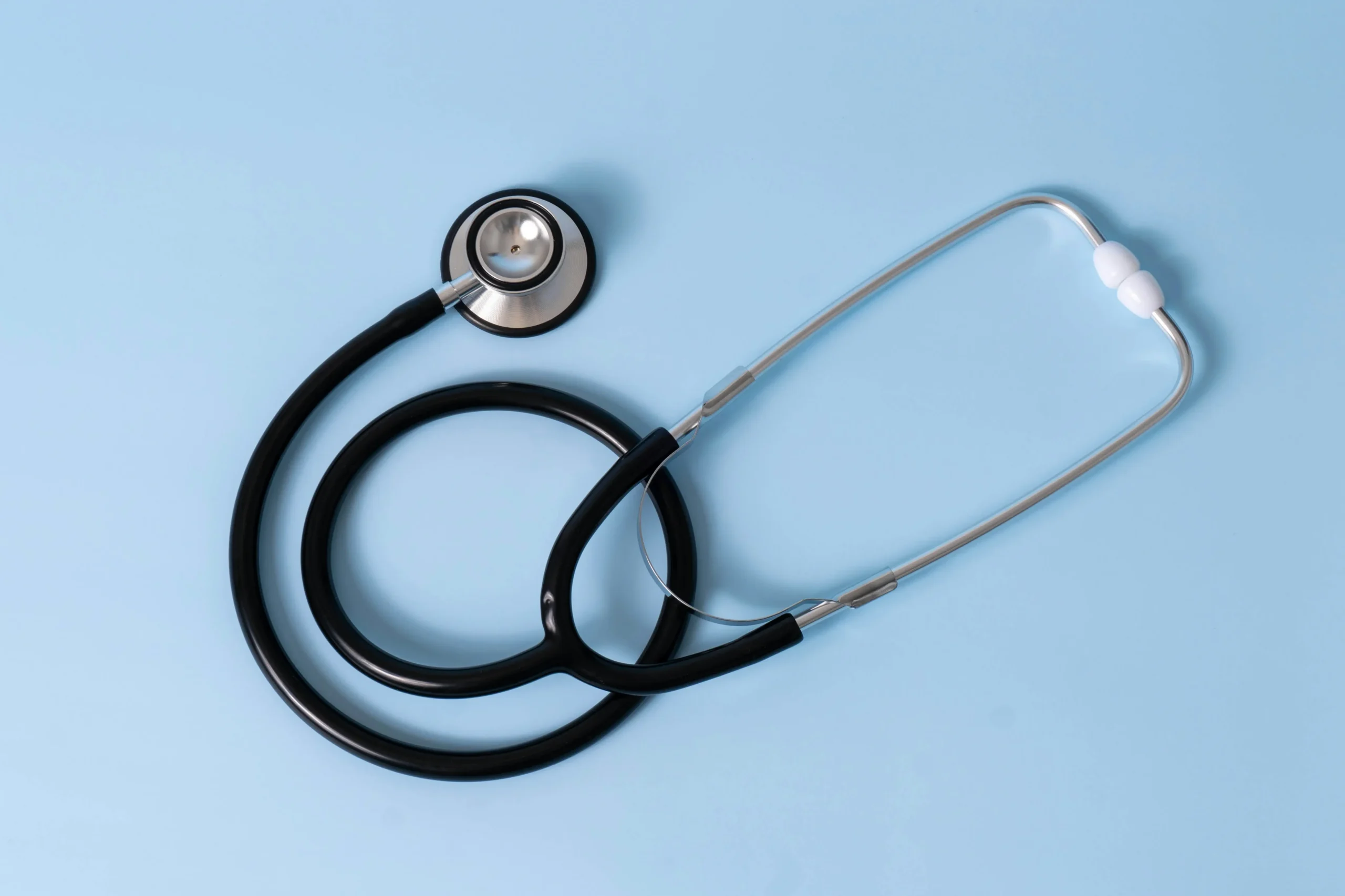 A stethoscope placed on the table