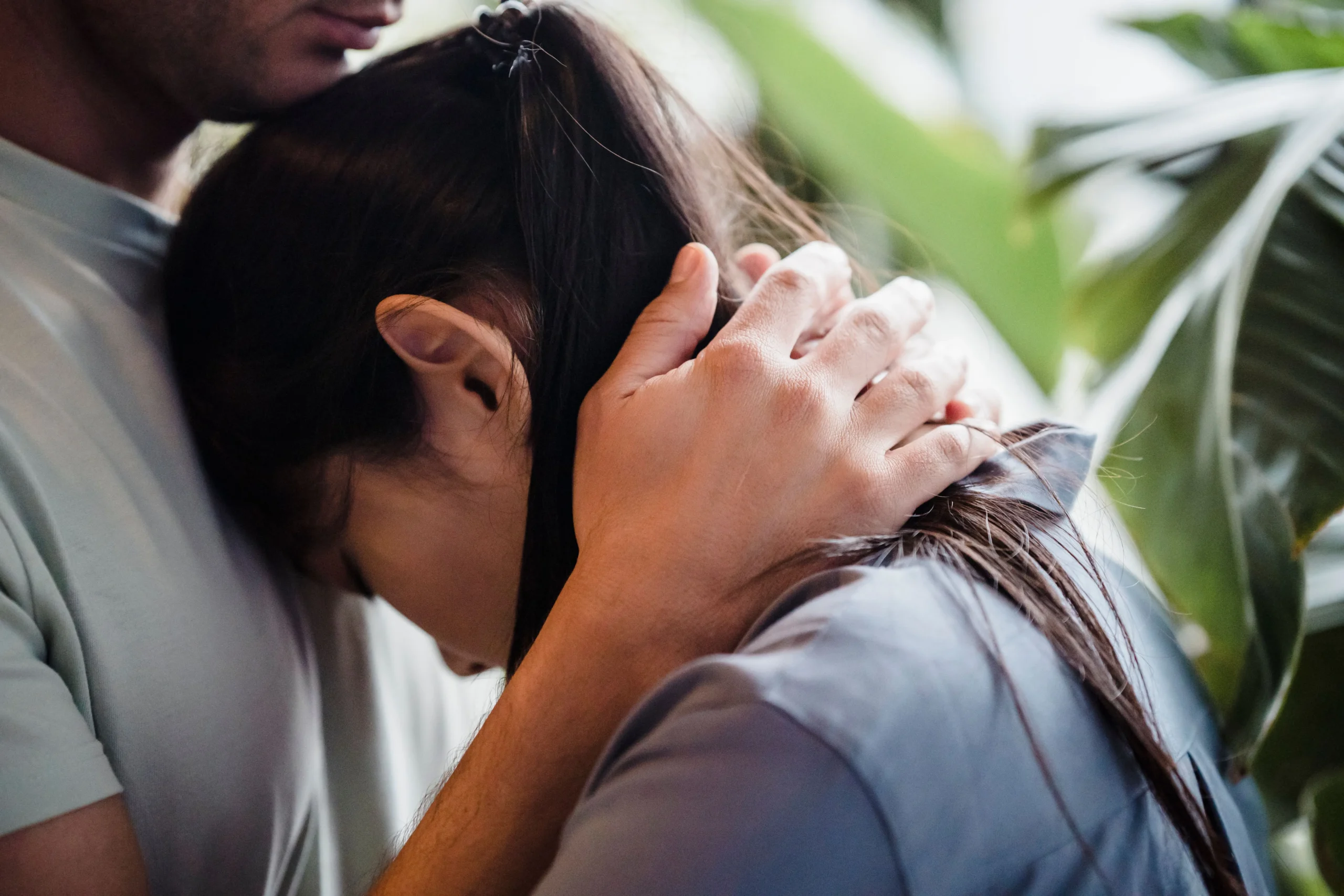 A couple hugging