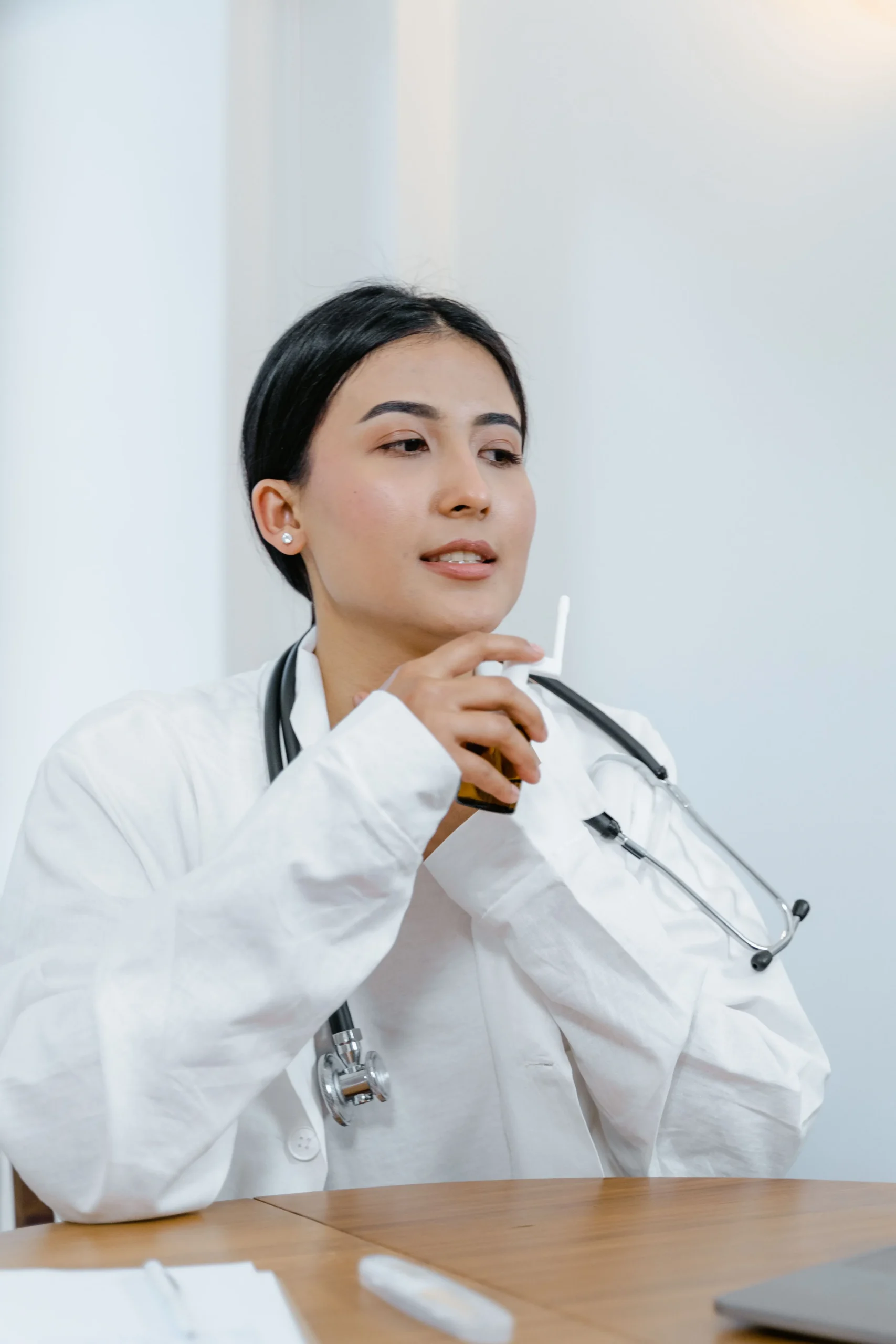 A doctor in an appointment