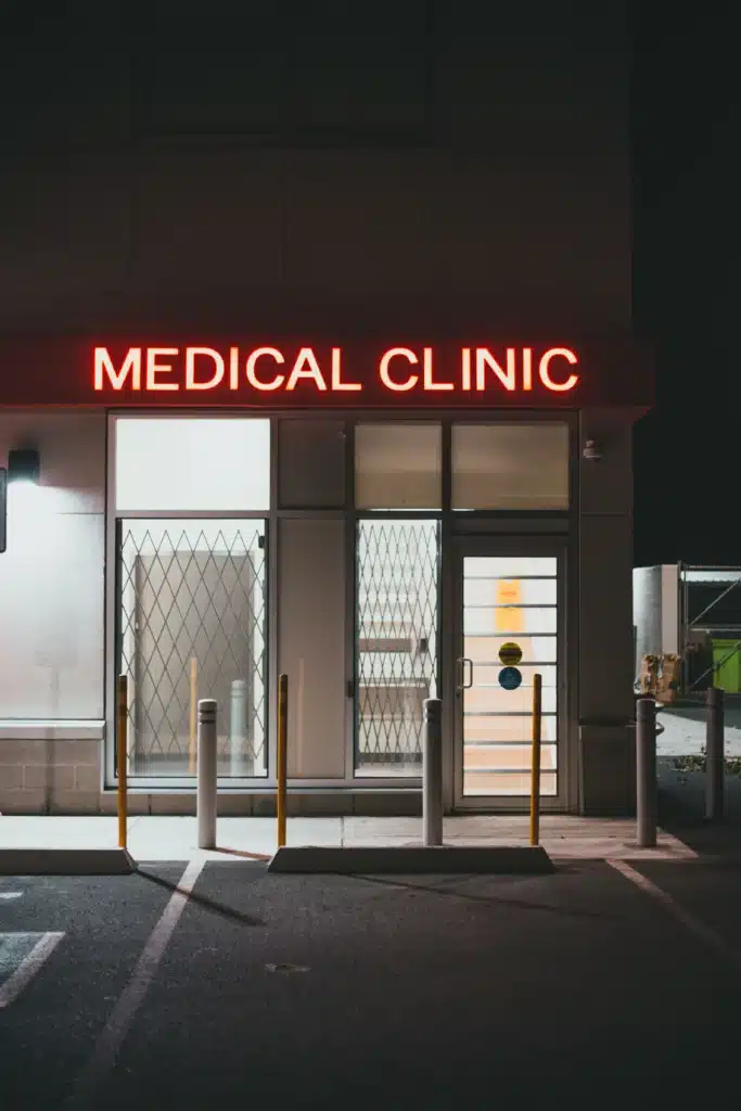 An outside of a medical clinic