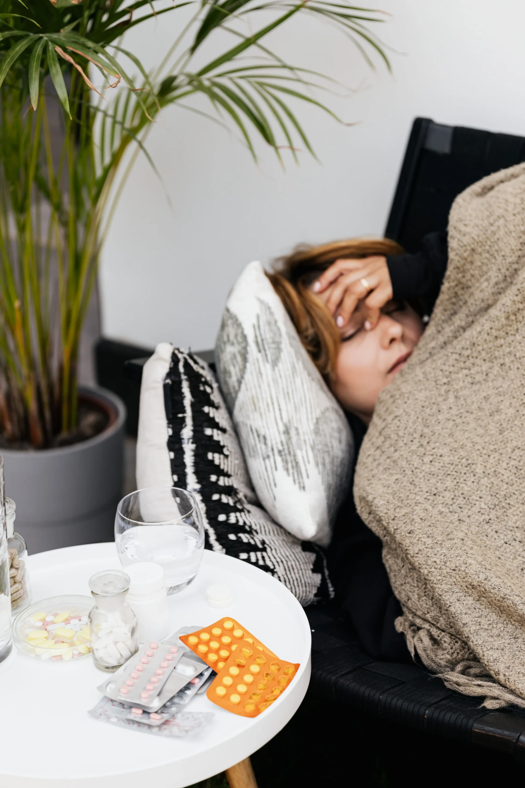 A woman resting