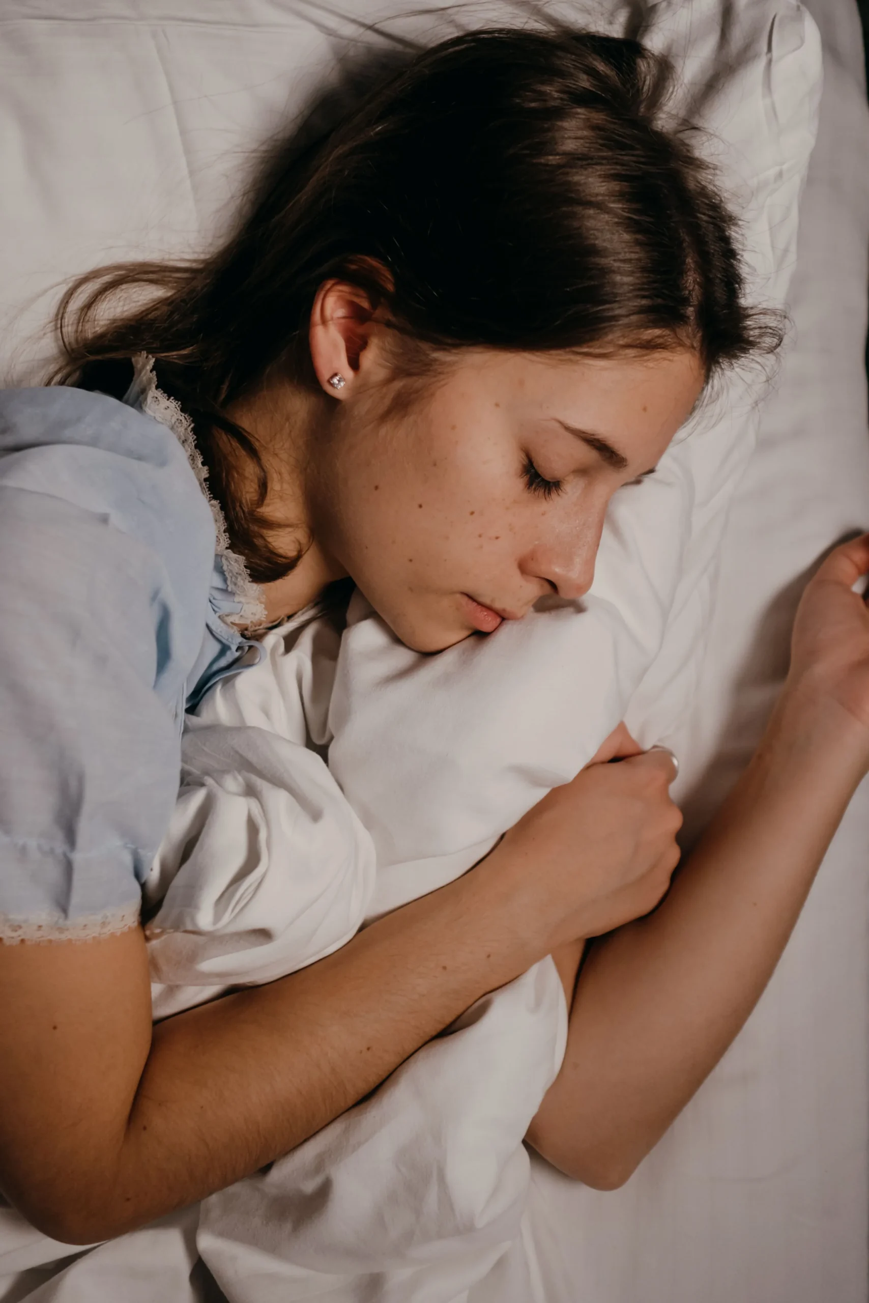 A woman sleeping
